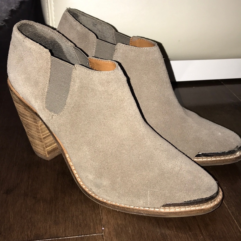 Dolce Vita Taupe Suede Booties